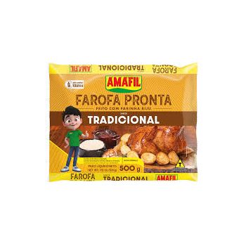 Farofa Pronta Tradicional ( Feita Com Farinha Biju) Amafil 500G