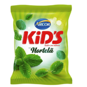 Bala Kids Arcor Hortelã 100G