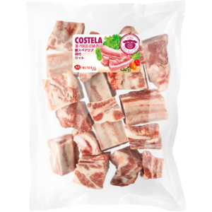 Costelinha De Porco Com Osso Serrado Em Cubos - Mundial Foods (~1Kg)