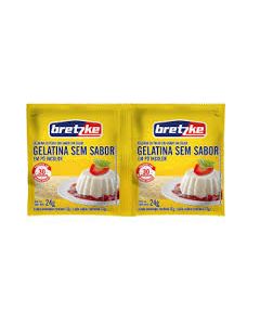 Gelatina Incolor Sem Sabor Bretzke 24G Sachê Duplo
