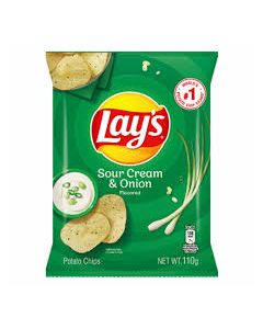 Lays Potato Chips Sour & Cream 110g