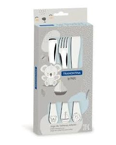 Jogo De Talheres Infantil Le Petit 3Pc 1 Colher, 1 Garfo E  1  Faca. 100G